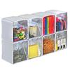 Azar Displays 300360-8PK Stackable Tilt Bin Counter Organizers, White (8-Pack) view 1