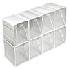 Azar Displays 300360-8PK Stackable Tilt Bin Counter Organizers, White (8-Pack) view 3