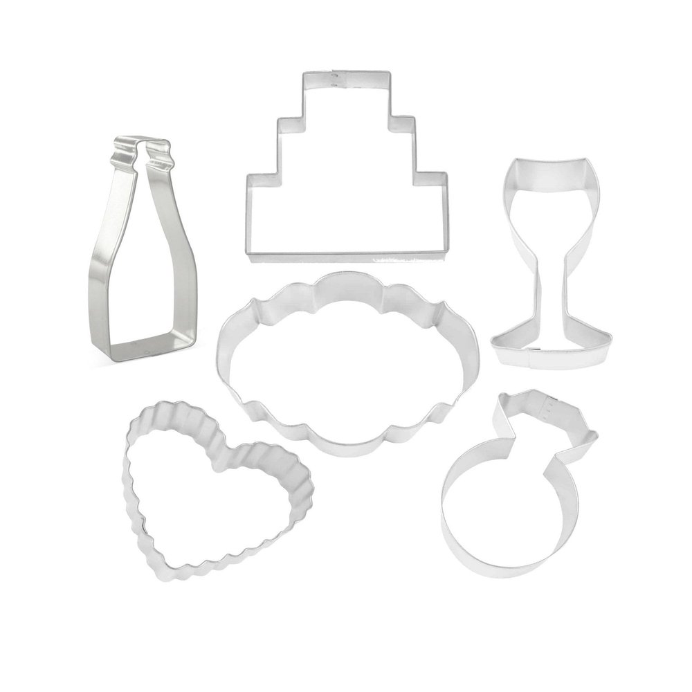 6 Piece Set Cake Ring For Birthday Holiday College Graduation Party Metal Cookie Cutter