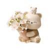 HEmlSkrona Home Decor Living Room with Cute Bear Orament Desk Decor,Flower Arrangements for Table (Brown) view 1