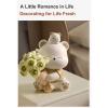 HEmlSkrona Home Decor Living Room with Cute Bear Orament Desk Decor,Flower Arrangements for Table (Brown) view 4