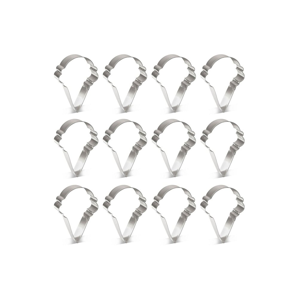 1 Dozen 12 Ice Cream Cone For Birthday Holiday College Graduation Party Metal Cookie Cutter