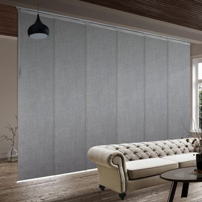 A&F Rod Dcor - Whirl White 6-Panel Single Rail Panel Track Extendable 70"-130" W, Panel width 23.5"