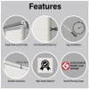 A&F Rod Dcor - Whirl White 6-Panel Single Rail Panel Track Extendable 70"-130" W, Panel width 23.5" view 4