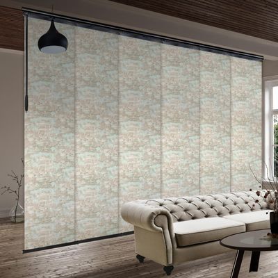 A&F Rod Dcor - Whirl White 6-Panel Single Rail Panel Track Extendable 70"-130" W, Panel width 23.5"
