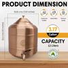 A 100% Pure Copper wer Dispenser Storage Tank Pot, Stainless Steel Faucet spigot and Lid included, Healthy Organic Water Yoga Meditation 3.17 Gallon (12 Liters), 5G-3.17G-1.32G view 2