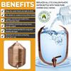 A 100% Pure Copper wer Dispenser Storage Tank Pot, Stainless Steel Faucet spigot and Lid included, Healthy Organic Water Yoga Meditation 3.17 Gallon (12 Liters), 5G-3.17G-1.32G view 3