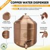 A 100% Pure Copper wer Dispenser Storage Tank Pot, Stainless Steel Faucet spigot and Lid included, Healthy Organic Water Yoga Meditation 3.17 Gallon (12 Liters), 5G-3.17G-1.32G view 4