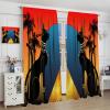 Ancient Egyptian Africa Cat Curtain Mysterious Egyptian Pyramids Black Cat Window Treatment for Living Room Bedroom Rod Pocket Blackout Home Decor Window Drapes 84" W X 84" L view 4