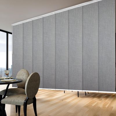 A&F Rod Dcor - Whirl White 8-Panel Single Rail Panel Track Extendable 130"-175" W, Panel width 23.5"