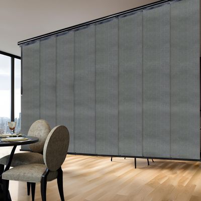 A&F Rod Dcor - Whirl White 8-Panel Single Rail Panel Track Extendable 130"-175" W, Panel width 23.5"