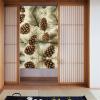 YYHWHJDE Blackout Curtains Set of 2 Curtain Panels/Room Darkening Blackout Curtains for Bedroom 56x34 in Pine Cone Border Printing view 1