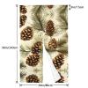 YYHWHJDE Blackout Curtains Set of 2 Curtain Panels/Room Darkening Blackout Curtains for Bedroom 56x34 in Pine Cone Border Printing view 3
