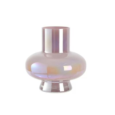 Sufeasdf Aimeryup Veranda Vase Glass Ornament Flower Arrangement Hydroponic Living Room Restaurant Study Hotel Corridor Bar(Size:20X8.5CM,Color:A)