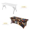 Augenstern 6ft Washable Tablecloth for Rectangle Tables Africa-Black-Women 6ft Stretch Rectangular Table Cover view 2