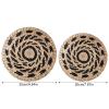 Hanging Woven Wall Basket Decor, Handmade Decorative Rustic Boho Wall Basket Decor Handcrafted Wicker Round Seagrass Basket Wall Art Decorative Basket for Home Dcor (C, Middle) view 3