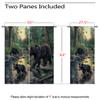 XINBADU Black Bear Blackout Curtains for Girls Boy Home Decor, Forest Animal Woodland Hunting Nature Grommet Thermal Insulated Drapes Darkening Window Curtain for Bedroom Living Room, 55 x 63 Inch view 3
