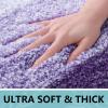 Arotive Microfiber Bathroom Rugs, Shaggy Soft and Absorbent Bath Rug, Non-Slip, Thick Plush Machine Washable Dry Bath Mats for Bathroom, Tub and Shower, 70x24, Dark Purple, Rectangular view 4