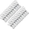 ZMQJEQANBG Windproof Clothes Rack Clothes Pegs,Clothesline Clips,Laundry Pegs,Multipurpose Stainless Steel Clips Washing Line Pegs Holders Hang Pins Clamps Sealing Wire Lot Household (Color Clothespin view 1