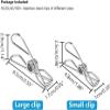 ZMQJEQANBG Windproof Clothes Rack Clothes Pegs,Clothesline Clips,Laundry Pegs,Multipurpose Stainless Steel Clips Washing Line Pegs Holders Hang Pins Clamps Sealing Wire Lot Household (Color Clothespin view 3