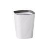 DINBOZ26X Garbage Can Living Room Trash Can Household High-grade Enlarged Toilet Bathroom Bedroom Kitchen Dormitory Office Pressure Ring Paper Basket Wastepaper Basket(White,S) view 1