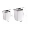 DINBOZ26X Garbage Can Living Room Trash Can Household High-grade Enlarged Toilet Bathroom Bedroom Kitchen Dormitory Office Pressure Ring Paper Basket Wastepaper Basket(White,S) view 2
