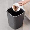 DINBOZ26X Garbage Can Living Room Trash Can Household High-grade Enlarged Toilet Bathroom Bedroom Kitchen Dormitory Office Pressure Ring Paper Basket Wastepaper Basket(White,S) view 3