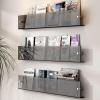 Literature Storage Rack Clear Acrylic Wall Magazine Rack, Stylish 2/ 3 Tier Bookshelf Literature Storage Holder, Office Waiting Room Home Safey Brochure Stand, Easy to Assemble(3 Tier,Length 90cm/35.4 view 1