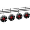 HomeLoft Basics 12 PCS Decorative Shower Curtain Hooks,Printed Vinyl Record Shower Hooks for Bathroom Shower Rod Curtains Home Dcor, 3.7x3.7cm/1.45x1.45in, hengshengpeng 001 view 1