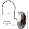 HomeLoft Basics 12 PCS Decorative Shower Curtain Hooks,Printed Vinyl Record Shower Hooks for Bathroom Shower Rod Curtains Home Dcor, 3.7x3.7cm/1.45x1.45in, hengshengpeng 001 view 3