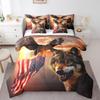 Manfei 7 Pieces Wolf Comforter Full Size, Flying Eagle American Flat Bed Set for Kids Boys Girls, Wild Animal Theme Bedding(1 Comforter,1 Fitted Sheet,1 Flat Sheet,2 Pillowcases,2 Throw Pillow Cover) view 3