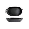 Baking Dish Oven Special Dish Double Ear Ceramic Baking Dish Cheese Baked Rice Plate Creative Commercial Microwave Baking Dish bakeware(38.5cm) view 1