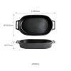 Baking Dish Oven Special Dish Double Ear Ceramic Baking Dish Cheese Baked Rice Plate Creative Commercial Microwave Baking Dish bakeware(38.5cm) view 2