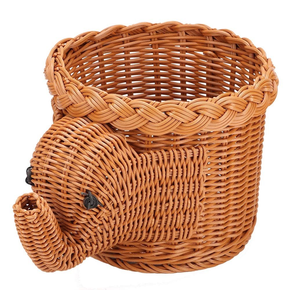 Baskets for Gifts Empty Cartoon Elephant Shape Rattan Bread Fruit Snacks Storage Baskets Food Serving Baskets