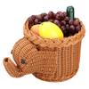Baskets for Gifts Empty Cartoon Elephant Shape Rattan Bread Fruit Snacks Storage Baskets Food Serving Baskets view 4