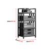 Aimery Stereo Component Cabinet Media Stand Freestanding, Modern Audio-Video Shelving 4 Shelf Unit Racks, Open-Ended Electronics Equipment Shelf(Black C) view 2