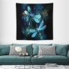 HZOHNAGO Dragonfly Tapestry Blue Dragonflies Flying Pattern Printed Wall Tapestry Wall Hanging for Bedroom Living Room Dorm 60" W x 60" H view 1