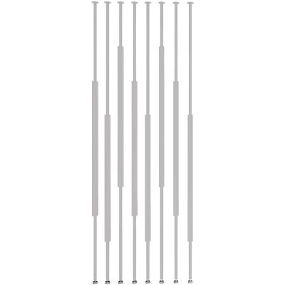8pcs Room Divider Privacy Screens 3 4 5 6 7 8 Ft Tall, Metal Room Separation Deviders Post Column Floor to Ceiling, Simple Modern Entrance Restaurant Office Decor Column(White,Height 225CM/88.5IN/7.38