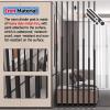 8pcs Room Divider Privacy Screens 3 4 5 6 7 8 Ft Tall, Metal Room Separation Deviders Post Column Floor to Ceiling, Simple Modern Entrance Restaurant Office Decor Column(White,Height 225CM/88.5IN/7.38 view 4