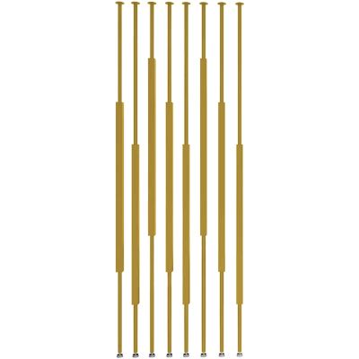 8pcs Room Divider Privacy Screens 3 4 5 6 7 8 Ft Tall, Metal Room Separation Deviders Post Column Floor to Ceiling, Simple Modern Entrance Restaurant Office Decor Column(Gold,Height 170CM/67IN/5.57FT)