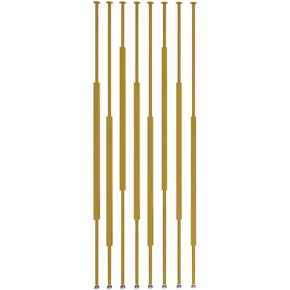 8pcs Room Divider Privacy Screens 3 4 5 6 7 8 Ft Tall, Metal Room Separation Deviders Post Column Floor to Ceiling, Simple Modern Entrance Restaurant Office Decor Column(Gold,Height 200CM/78.7IN/6.56F