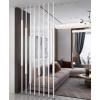 8pcs Room Divider Privacy Screens 3 4 5 6 7 8 Ft Tall, Metal Room Separation Deviders Post Column Floor to Ceiling, Simple Modern Entrance Restaurant Office Decor Column(White,Height 235CM/92.5IN/7.7F view 2