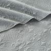 BQUJSML Quilted Bedspread Throw-King with Pillow Shams Reversible Embossed Double Throws Coverlet Soft Lightweight Quilt Bedspread Machine Washable for Bedding Decor(Grey,220 * 240cm) view 2