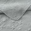 BQUJSML Quilted Bedspread Throw-King with Pillow Shams Reversible Embossed Double Throws Coverlet Soft Lightweight Quilt Bedspread Machine Washable for Bedding Decor(Grey,220 * 240cm) view 3