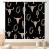 Western Curtains, Rustic Cowboys Southwest Tribal Cow Print Cactus Bull Skull Farmhouse Country Blackout Window Drapery Treatments for Bedroom Living Room Kitchen 2 Panels Set, 84"x63" Inch view 1
