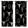 Western Curtains, Rustic Cowboys Southwest Tribal Cow Print Cactus Bull Skull Farmhouse Country Blackout Window Drapery Treatments for Bedroom Living Room Kitchen 2 Panels Set, 84"x63" Inch view 2