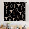 Western Curtains, Rustic Cowboys Southwest Tribal Cow Print Cactus Bull Skull Farmhouse Country Blackout Window Drapery Treatments for Bedroom Living Room Kitchen 2 Panels Set, 84"x63" Inch view 3