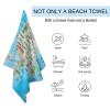 Puxufody Maps of Ireland Towels Beach,Beach Blankets Bathroom Swimming Towels view 3