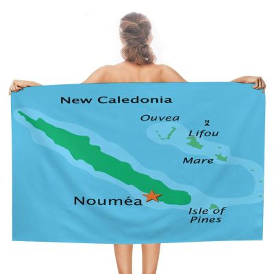 Puxufody Maps of New Caledonia Towels Beach,Beach Blankets Bathroom Swimming Towels