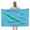 Puxufody Maps of New Caledonia Towels Beach,Beach Blankets Bathroom Swimming Towels view 1